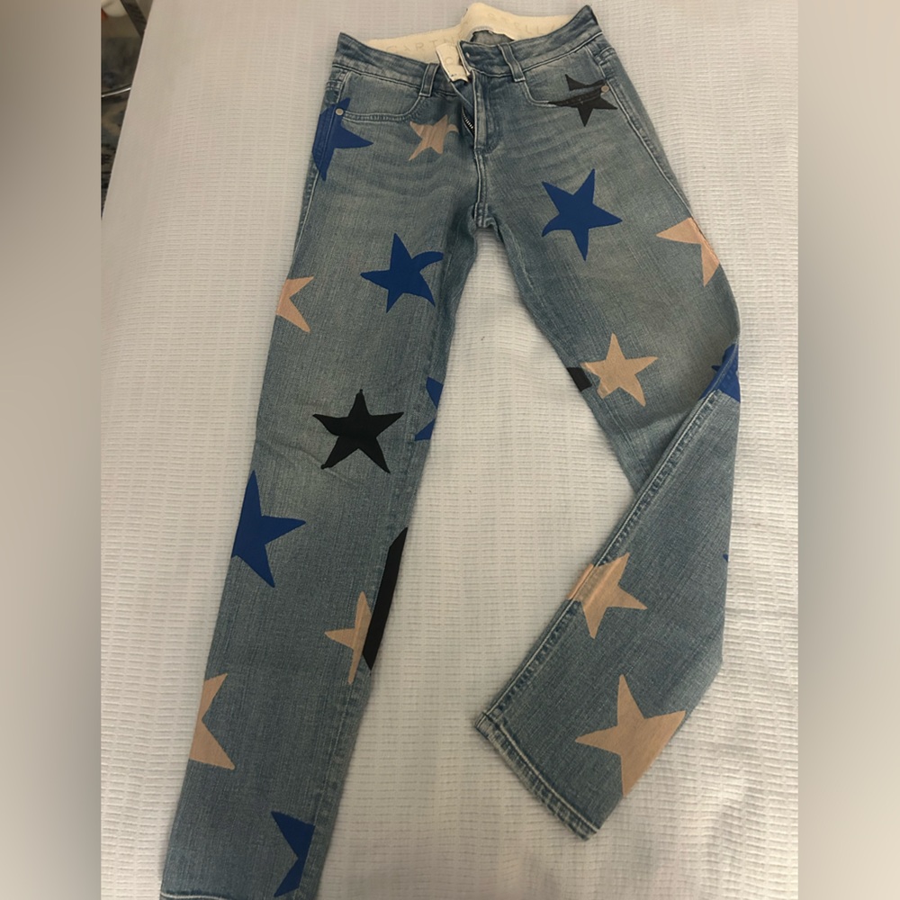 Stella McCartney blue star skinny jeans size 25 gently used